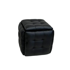 Set of stools GO GIFT Transformer Musta Nahka Teräs 50 x 50 x 50 cm Pehmustettu istuin 5 yhdessä 5 osaa