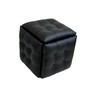 Set of stools GO GIFT Transformer Musta Nahka Teräs 50 x 50 x 50 cm Pehmustettu istuin 5 yhdessä 5 osaa