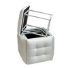 Taburečių rinkinys GO GIFT Transformer Balta Oda Plienas 50 x 50 x 50 cm Fotelis 5 viename 5 vnt.
