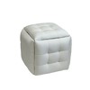 Set of stools GO GIFT Transformer White Leather Steel 50 x 50 x 50 cm Pouffe 5-in-1 5 Units