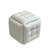 Set of stools GO GIFT Transformer Valkoinen Nahka Teräs 50 x 50 x 50 cm Pehmustettu istuin 5 yhdessä 5 osaa