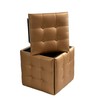 Set of stools GO GIFT Transformer Kameli Nahka Teräs 50 x 50 x 50 cm Pehmustettu istuin 5 yhdessä 5 osaa