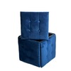 Set of stools GO GIFT Transformer Maroon Velvet Steel 50 x 50 x 50 cm Pouffe 5-in-1 5 Units