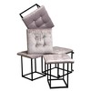 Taburečių rinkinys GO GIFT Transformer Rožinė Aksomas Plienas 50 x 50 x 50 cm Fotelis 5 viename 5 vnt.