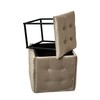 Taburečių rinkinys GO GIFT Transformer Capuccino Aksomas Plienas 50 x 50 x 50 cm Fotelis 5 viename 5 vnt.