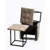 Set of stools GO GIFT Transformer Capuccino Velvet Steel 50 x 50 x 50 cm Pouffe 5-in-1 5 Units
