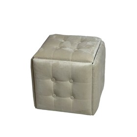 Taburečių rinkinys GO GIFT Transformer Kreminė Aksomas Plienas 50 x 50 x 50 cm Fotelis 5 viename 5 vnt.