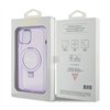 Guess Ring Stand Script Glitter MagSafe - iPhone 15 Plus Case (Purple)