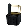 Set of stools GO GIFT Transformer Black Velvet Steel 50 x 50 x 50 cm Pouffe 5-in-1 5 Units