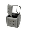 Taburečių rinkinys GO GIFT Transformer Pilka Aksomas Plienas 50 x 50 x 50 cm Fotelis 5 viename 5 vnt.