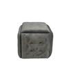 Set of stools GO GIFT Transformer Grey Velvet Steel 50 x 50 x 50 cm Pouffe 5-in-1 5 Units