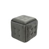 Set of stools GO GIFT Transformer Harmaa Sametti Teräs 50 x 50 x 50 cm Pehmustettu istuin 5 yhdessä 5 osaa