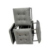Taburečių rinkinys GO GIFT Transformer Pilka Aksomas Plienas 50 x 50 x 50 cm Fotelis 5 viename 5 vnt.