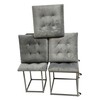 Set of stools GO GIFT Transformer Grey Velvet Steel 50 x 50 x 50 cm Pouffe 5-in-1 5 Units