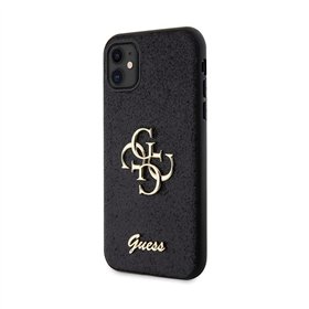 Guess Glitter Script Big 4G - iPhone 11 Case (black)