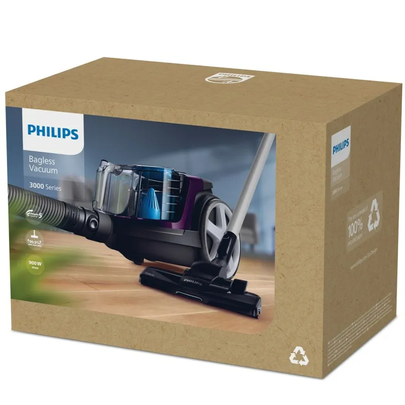 Bagless Vacuum Cleaner Philips FC9333/09 Blue Black Grey Purple 900 W 750 W