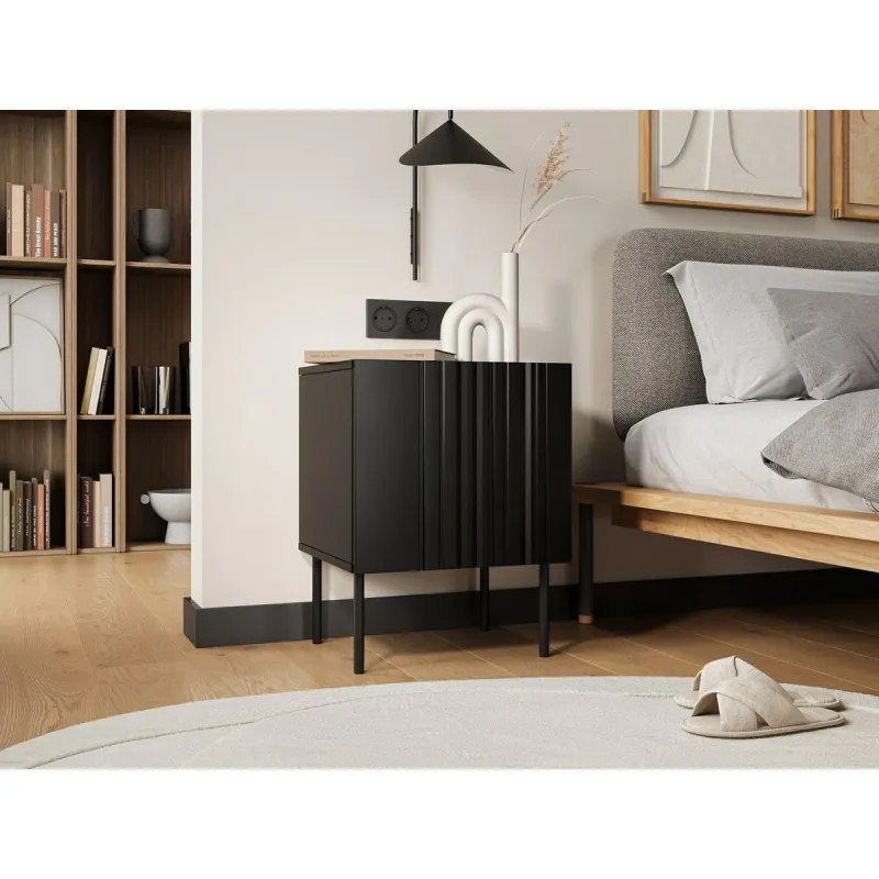 Naktsskapītis Cama Meble ISLA 400068 Melns