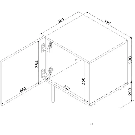 Spintelė Cama Meble ISLA 400068 Juoda