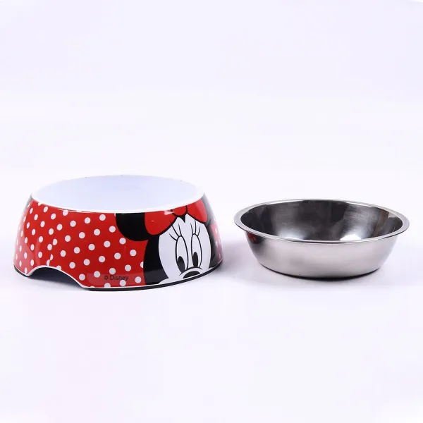 Suņu barotava Minnie Mouse Sarkans Melamīna 180 ml Melns Metāls