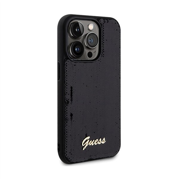 Guess Sequin Script Metal - Case for iPhone 13 Pro Max (black)
