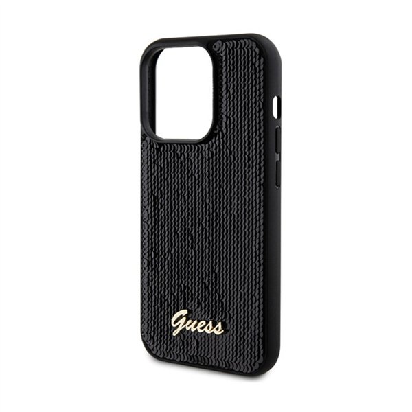 Guess Sequin Script Metal - Case for iPhone 13 Pro Max (black)