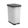 Atkritumu tvertne ar pedāli Rotho Ribo White Balts Plastmasa 35 L