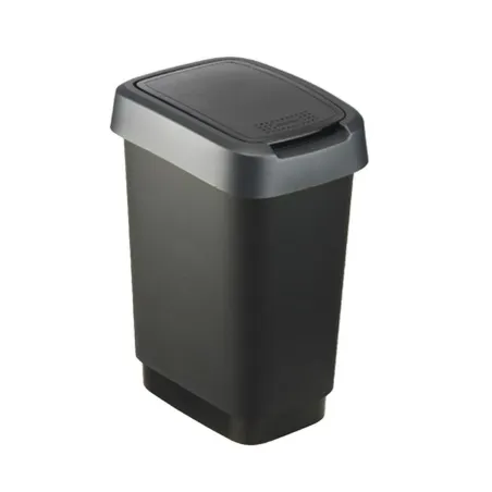 Мусорное ведро Rotho Twist Silver Серебристый Пластик 10 L