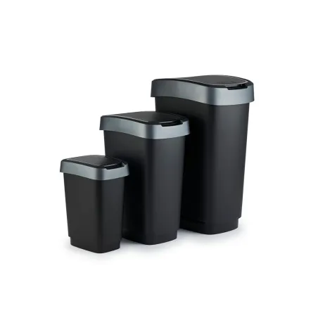 Šiukšlių dėžė Rotho Twist Silver Sidabras Plastmasinis 10 L