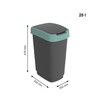Waste bin Rotho Twist Green Green Plastic 25 L