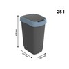 Waste bin Rotho Twist Blue Blue Plastic 25 L