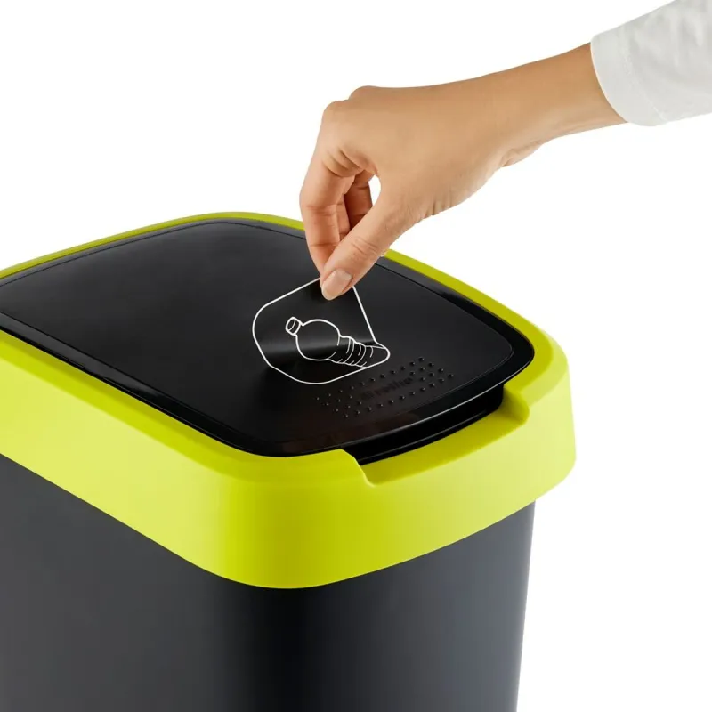 Waste bin Rotho Twist Lime Plastic 50 L