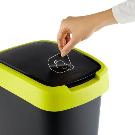 Waste bin Rotho Twist Lime Plastic 50 L