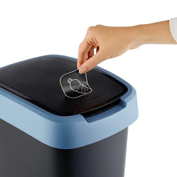 Waste bin Rotho Twist Blue Blue Plastic 50 L