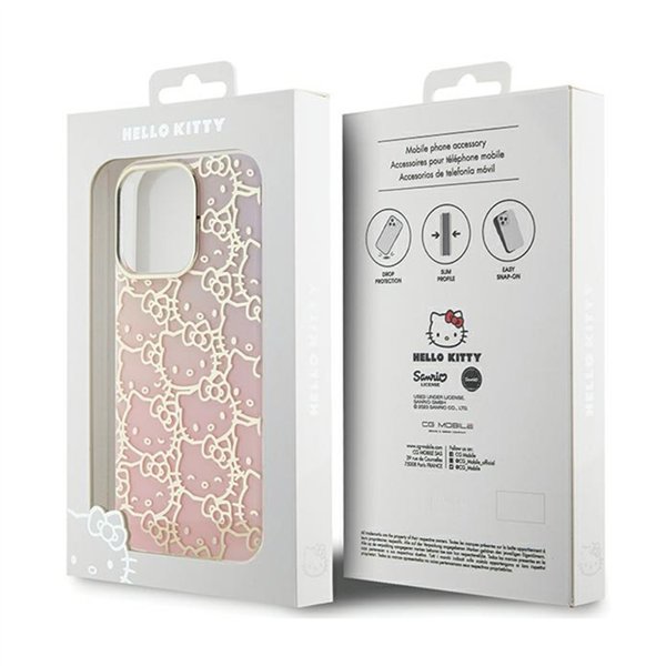 Hello Kitty IML Gradient Electrop Crowded Kitty Head - Case iPhone 13 Pro Max (pink)