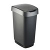 Мусорное ведро для сортировки Rotho Twist Silver Серебристый Пластик 50 L