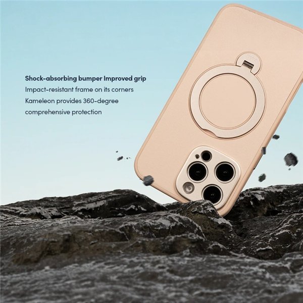 Moshi Kameleon MagSafe - Case for iPhone 16 Pro Max with Stand Function (Shell Pink)