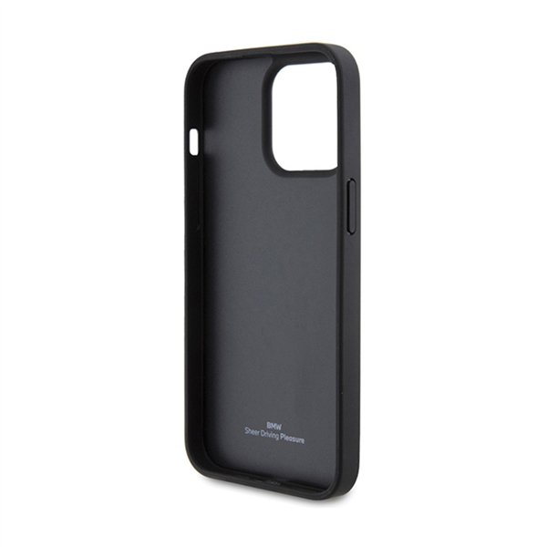 BMW Leather Diamond Pattern - Case for iPhone 15 Pro (Black)