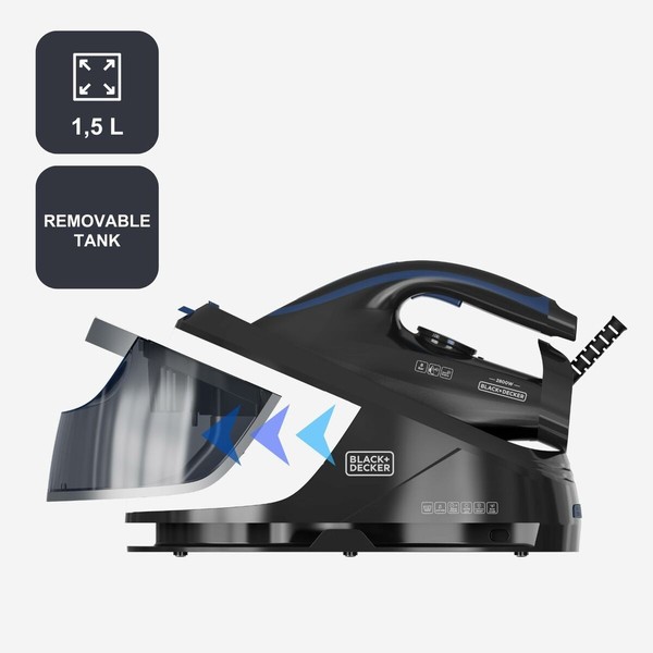 Höyrysilitysrauta Black & Decker ES9180320B 2800 W