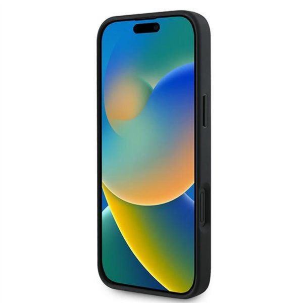 Guess Grained Ring MagSafe - Case iPhone 16 Plus (black)