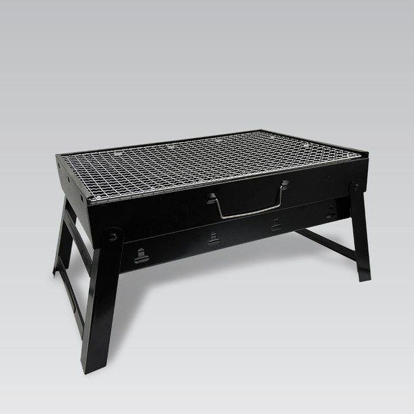 Coal Barbecue with Wheels Feel Maestro MR-1010 Black Metal