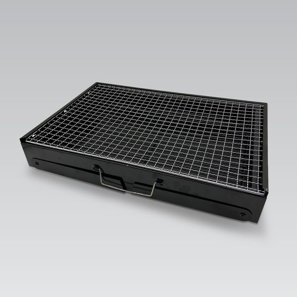 Coal Barbecue with Wheels Feel Maestro MR-1010 Black Metal