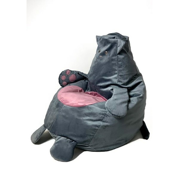 Pehmustettu istuin GO GIFT Harmaa Oxford Kissa 105 x 80 cm