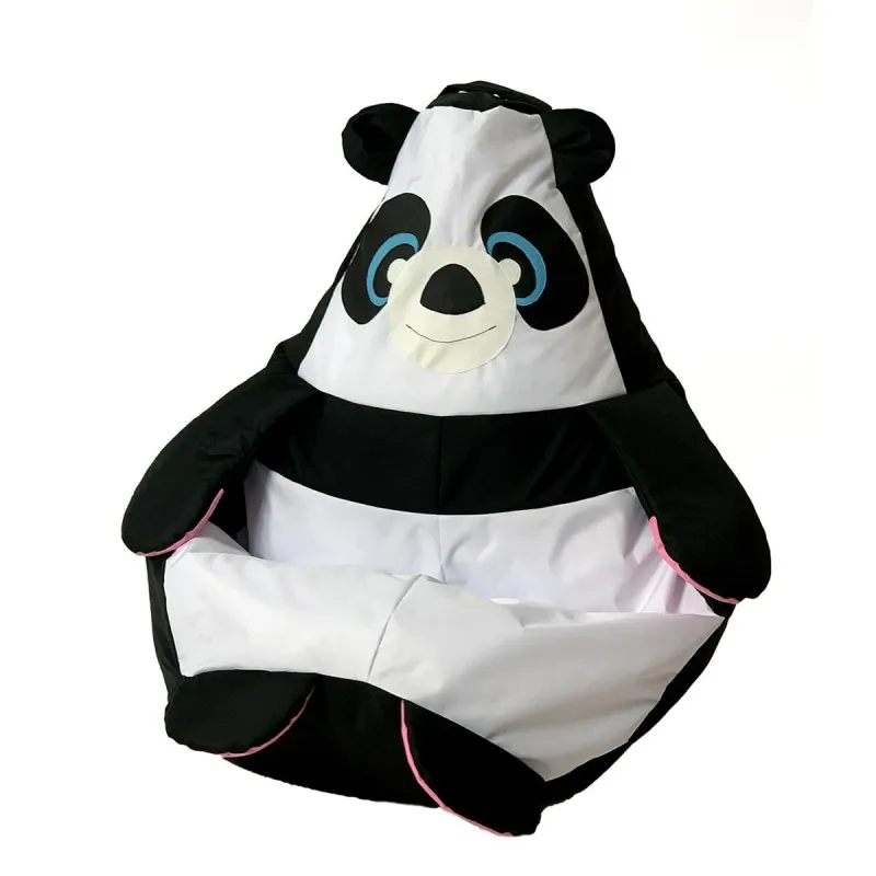 Pufs GO GIFT Balts Melns Oxford 105 x 80 cm