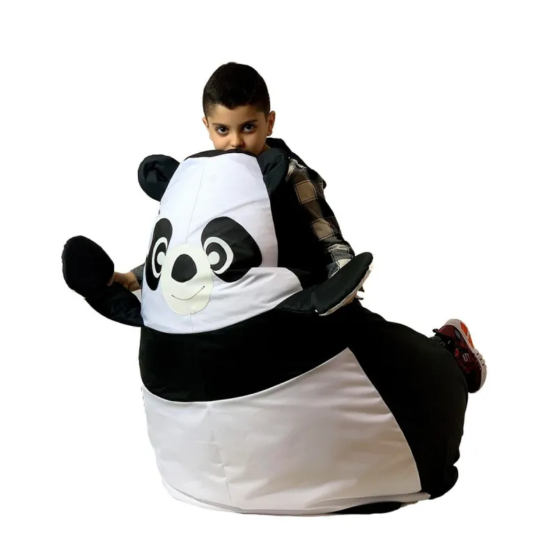 Pufs GO GIFT Balts Melns Oxford 105 x 80 cm