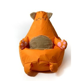 Pehmustettu istuin GO GIFT Oranssi Oxford Kissa 105 x 80 cm