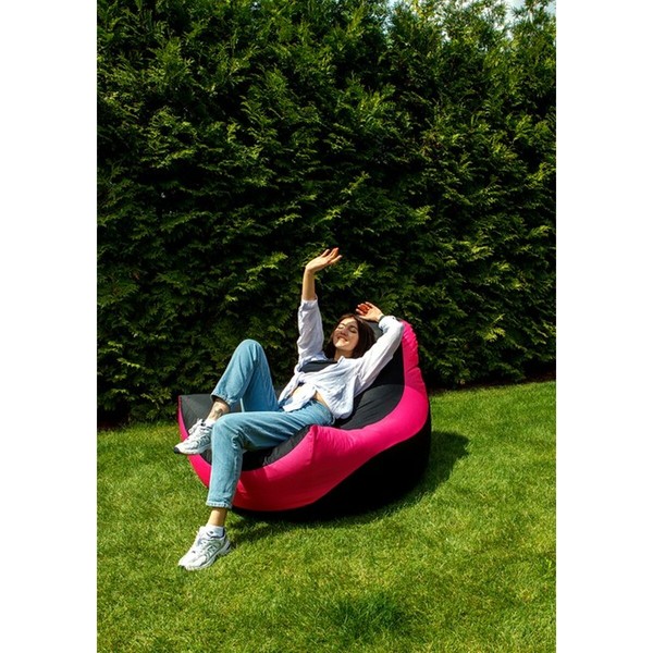 Пуф GO GIFT Чёрный Розовый Oxford tejido antidesgarros 140 x 100 x 100 cm 140 x 100 cm