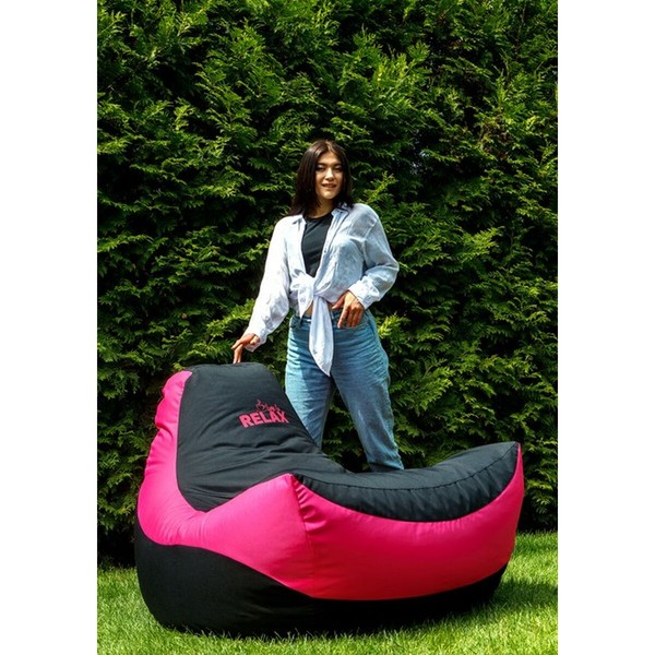 Fotelis GO GIFT Juoda Rožinė Oxford tejido antidesgarros 140 x 100 x 100 cm 140 x 100 cm
