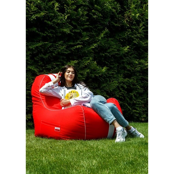 Fotelis GO GIFT Balta Raudona Oxford tejido antidesgarros 140 x 100 x 100 cm 140 x 100 cm