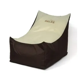 Pouffe GO GIFT Cream Bronze Oxford tejido antidesgarros