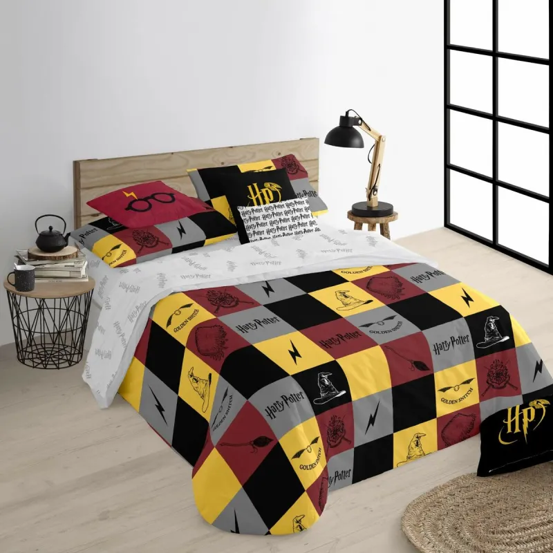Duvet cover set Harry Potter Hogwarts Multicolour Small double 200 x 200 cm